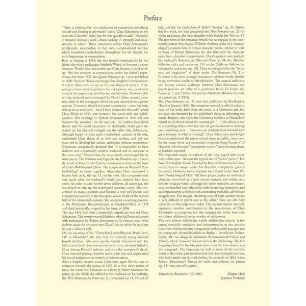 Breitkopf & Hrtel Cl. Schumann Romanzen Violin