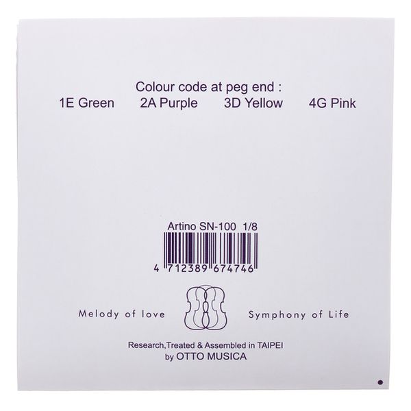 Artino SN-100 Violin Strings 1/8