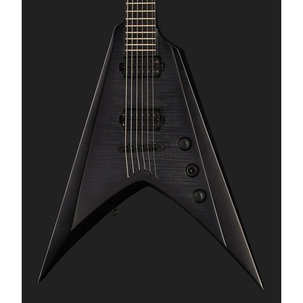 Solar Guitars V2.6FBB Baritone Flame Black