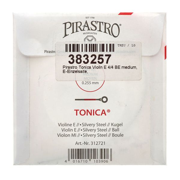 Pirastro Tonica Violin E 4/4 BE medium