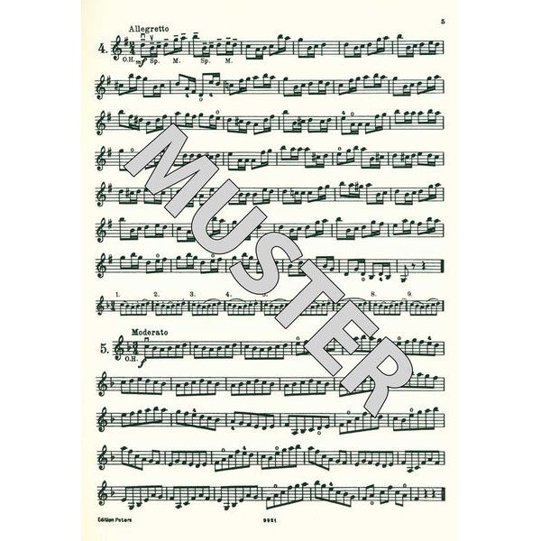 Edition Peters Wohlfahrt 60 Etüden Violine