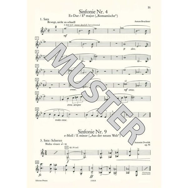 Edition Peters Orchester Probe Horn