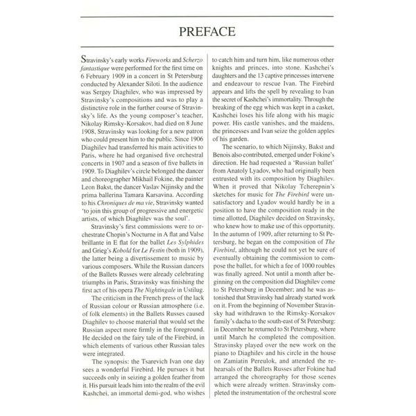 Edition Eulenburg Strawinsky Der Feuervogel