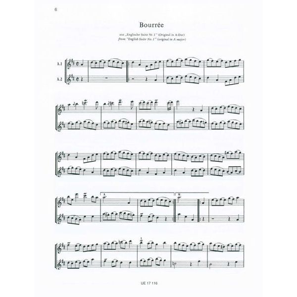 Universal Edition Bach Duette Altblockflöte