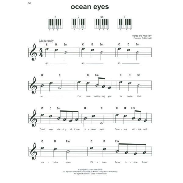 Hal Leonard Billie Eilish Super Easy Piano