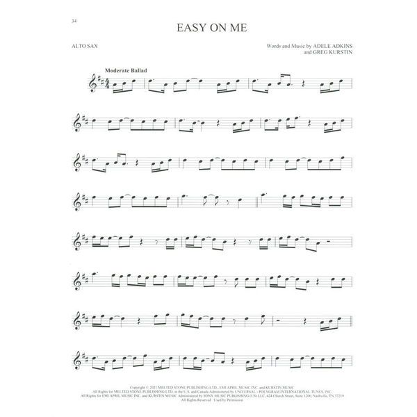 Hal Leonard 101 Simple Songs Alto Sax