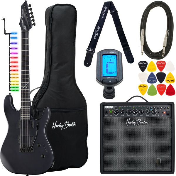 Harley Benton HWY-25BKS Visual Note Bundle