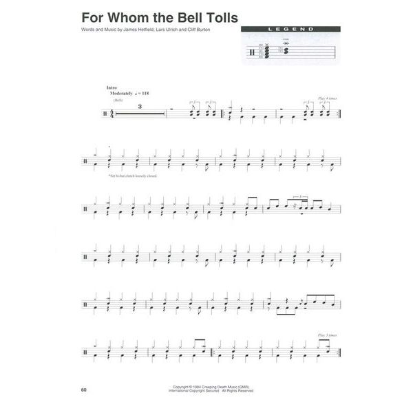 Hal Leonard Drum Play-Along Metallica 1983