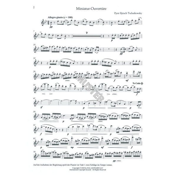 Hal Leonard Tschaikowsky Nussknacker Flute