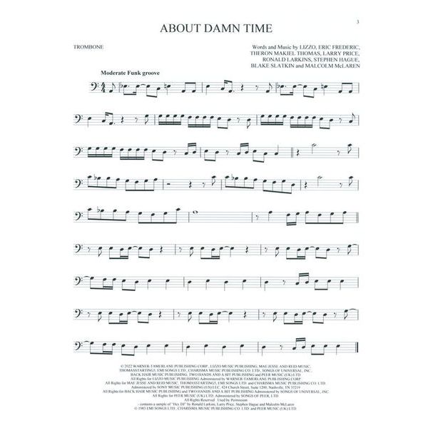 Hal Leonard 101 Top Hits for Trombone