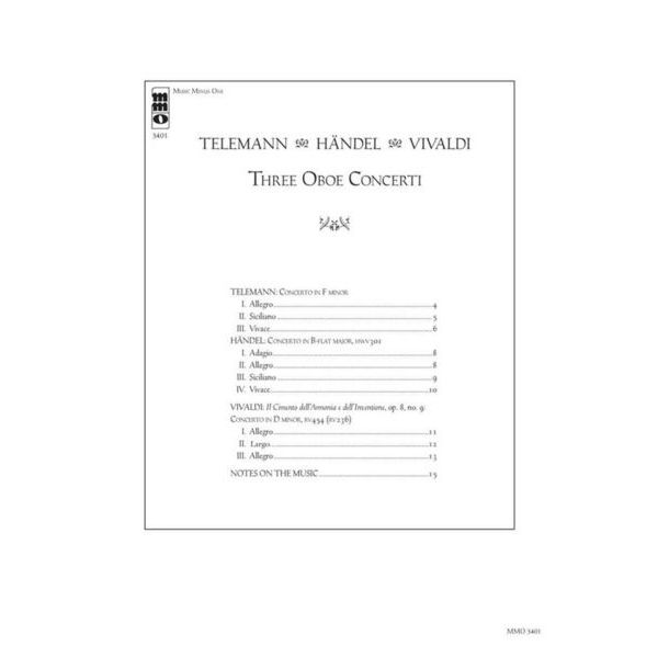 Music Minus One Three Oboe Concerti