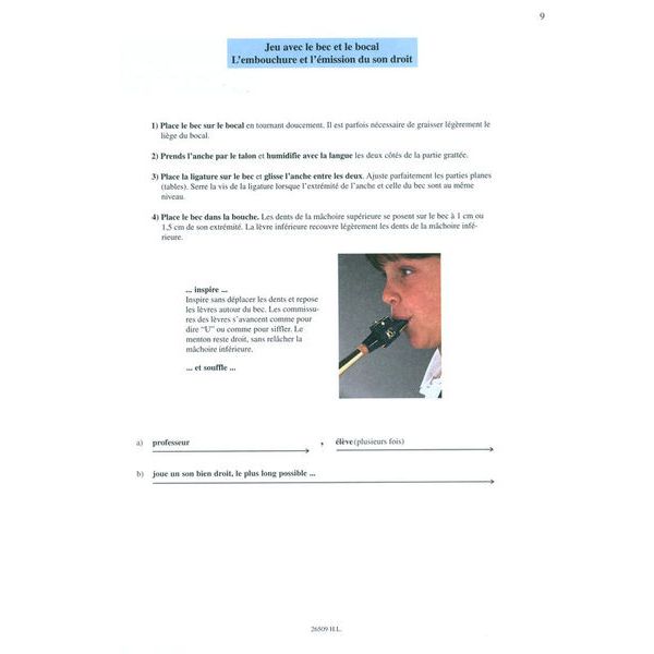 Editions Henry Lemoine Méthode de saxophone