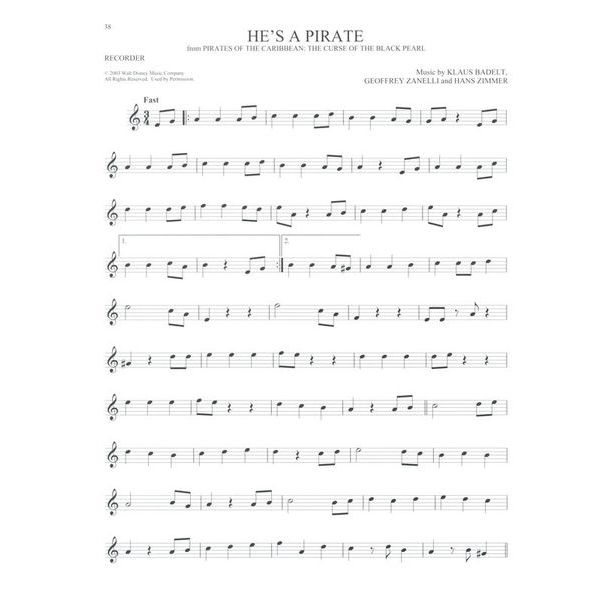 Hal Leonard 101 Disney Songs Recorder