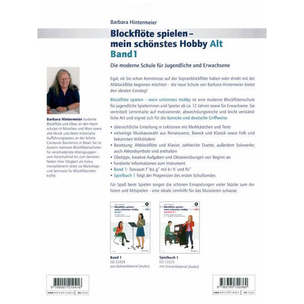 Schott Blockflöte Spielen Hobby 1 Alt