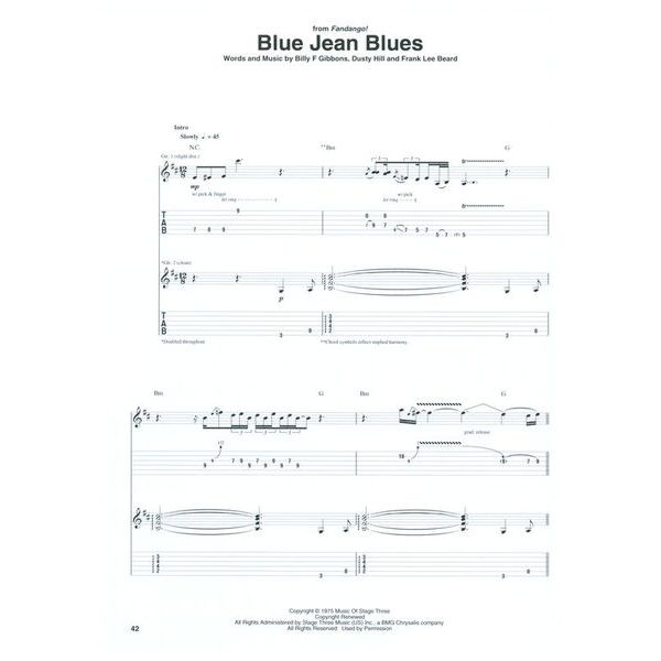 Hal Leonard ZZ Top Early Classics