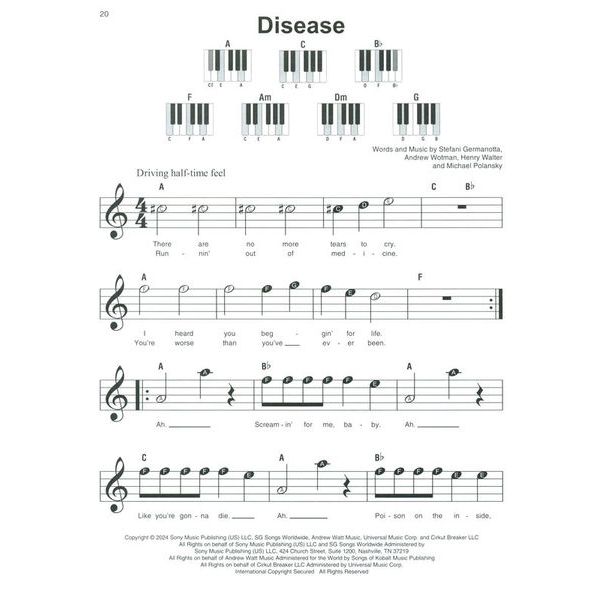 Hal Leonard Lady Gaga Super Easy