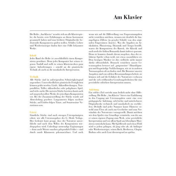 Henle Verlag Am Klavier Mozart