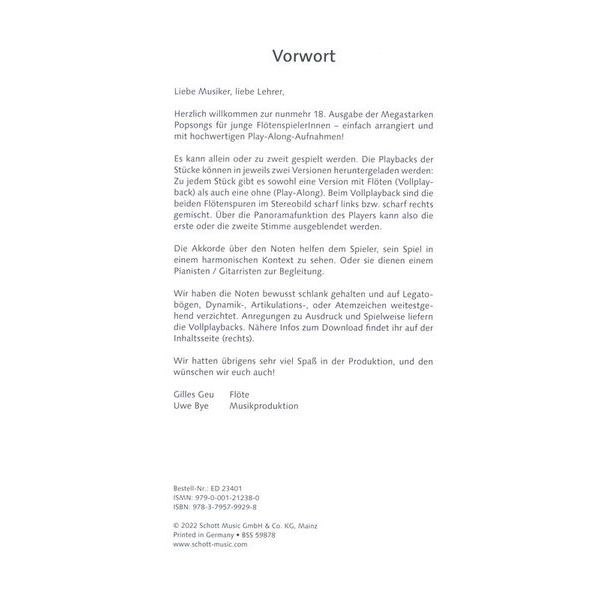 Schott Megastarke Popsongs 18