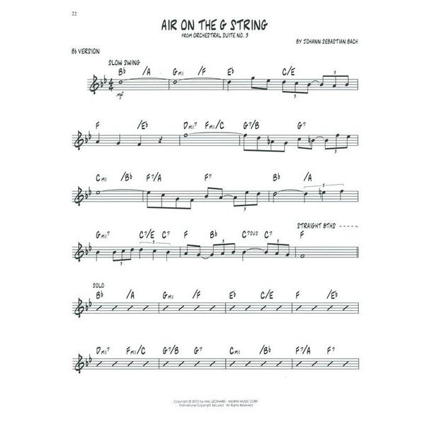 Hal Leonard Jazz Play-Along J. S. Bach