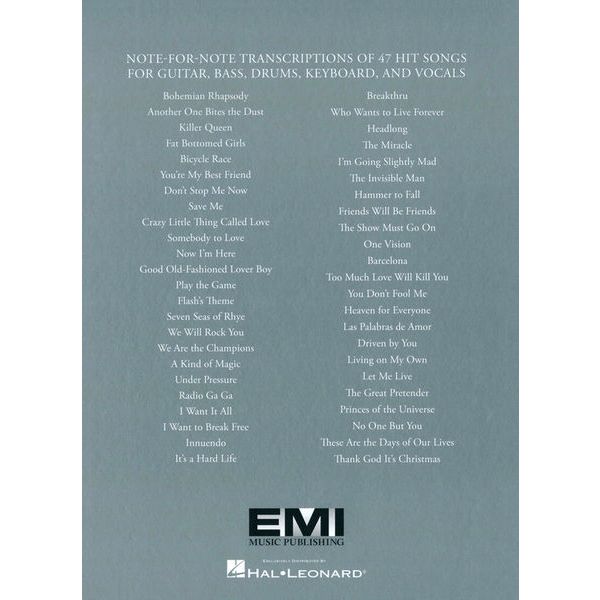 Hal Leonard Queen Platinum Collection