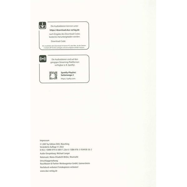 Edition Dux Saitenwege 2