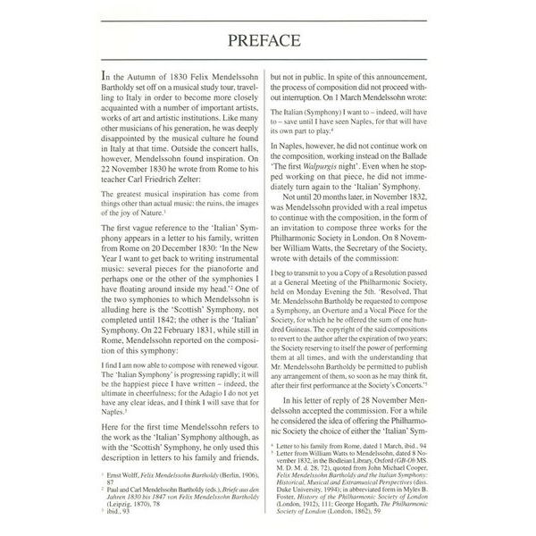 Edition Eulenburg Mendelssohn Sinfonie Nr. 4