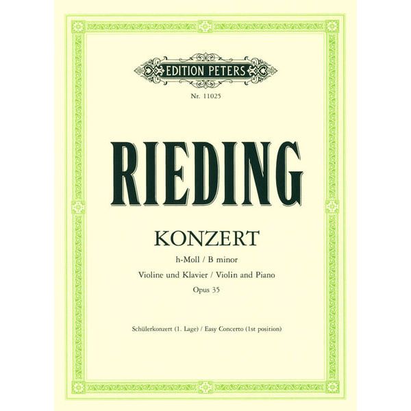 Edition Peters Rieding Konzert h-Moll op. 35