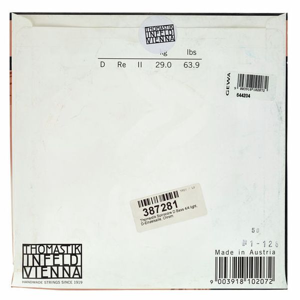 Thomastik Spirocore D Bass 4/4 light