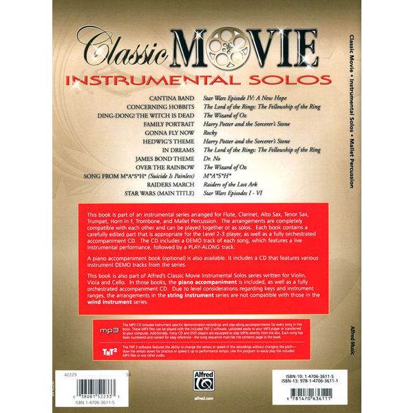 Alfred Music Publishing Classic Movie Instr. Mallets