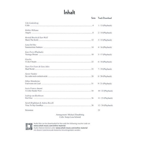 Schott Pop For Cello 3