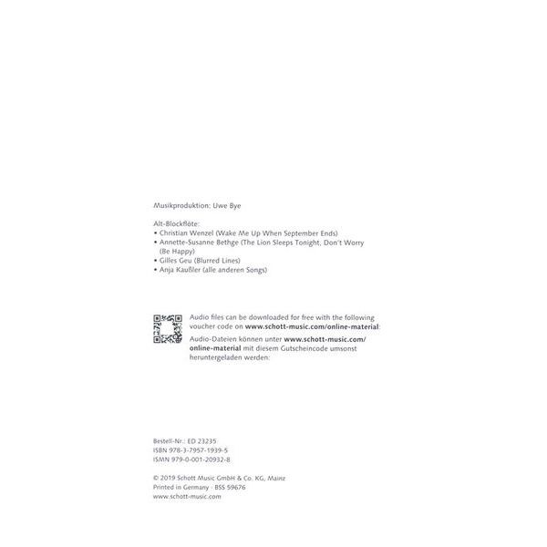 Schott Die Schönsten Popsongs Best Of