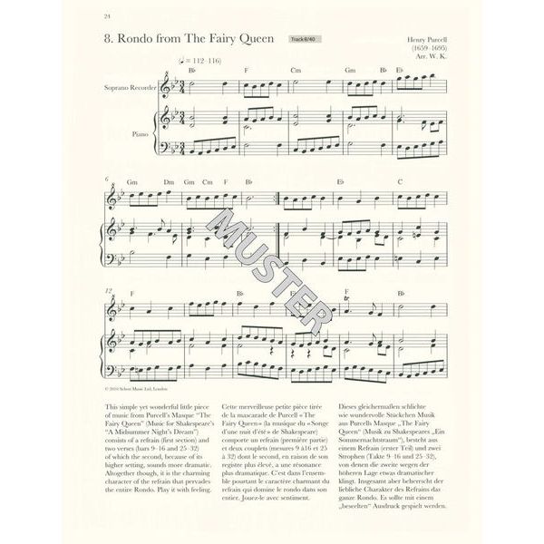 Schott Baroque Recorder Anthology 2