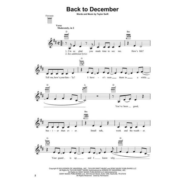 Hal Leonard Taylor Swift Ukulele