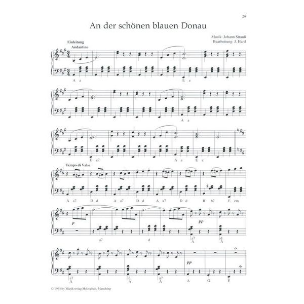 Holzschuh Verlag Walzermelodien Akkordeon