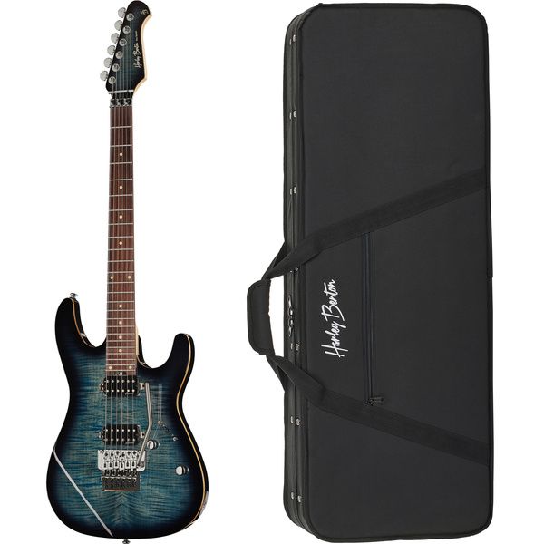 Harley Benton Fusion-III HH FR EB FBL w/Case