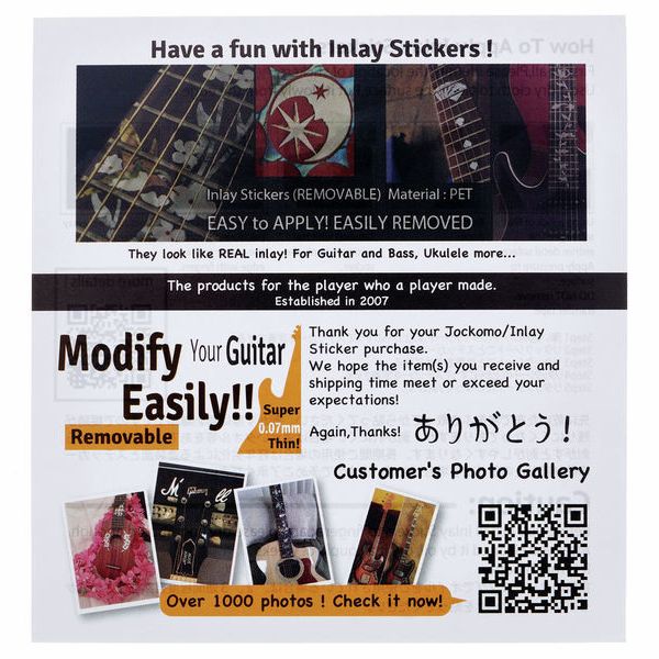 Jockomo 1/8"Side Dot Fret Markers BP