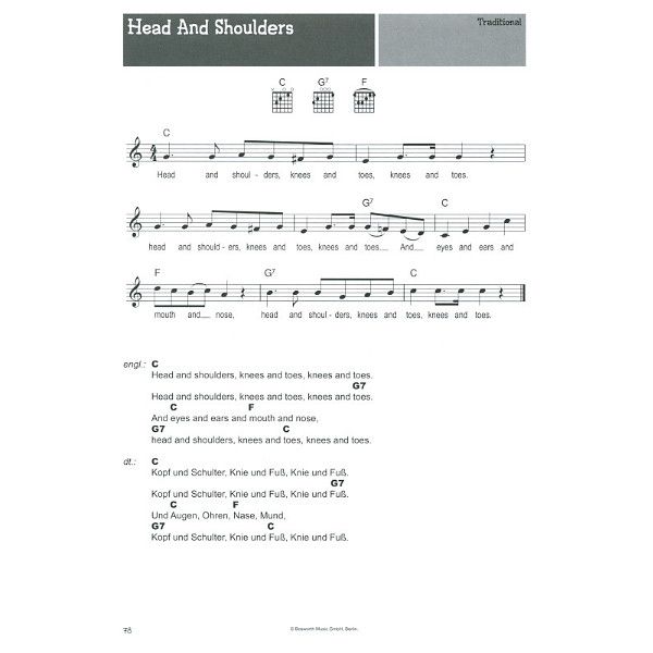 Bosworth 100 Kinderlieder für Gitarre