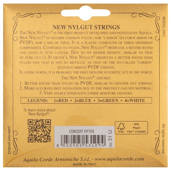 Aquila New Nylgut Ukulele Set 31U