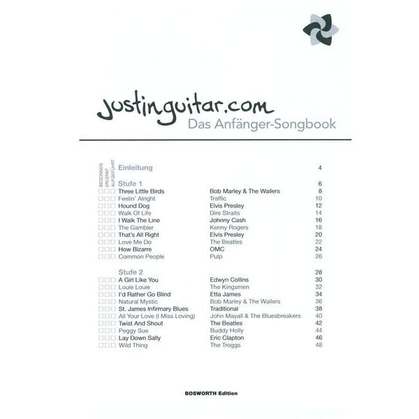 Bosworth Justinguitar.com Songs 1 D