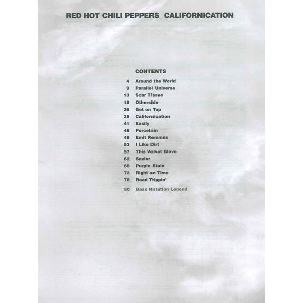Hal Leonard RHCP Californication Bass