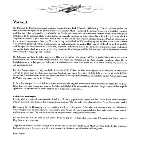 De Haske Bach For Trumpet