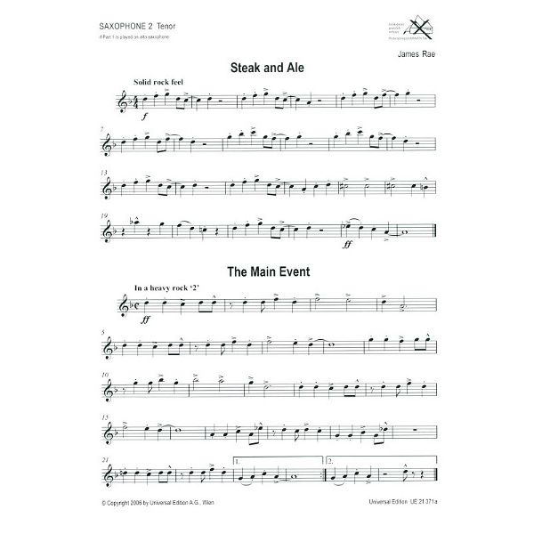 Universal Edition Easy Blue Saxophone Duets