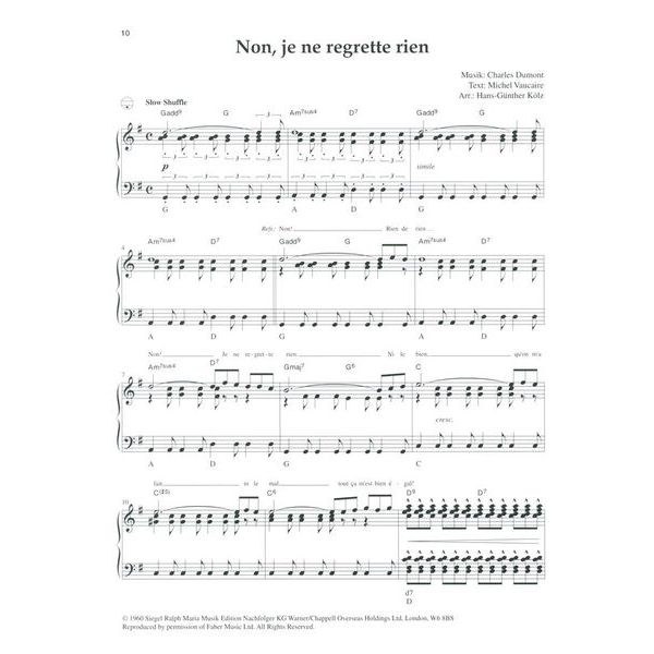 Holzschuh Verlag Akkordeon Pur Edith Piaf