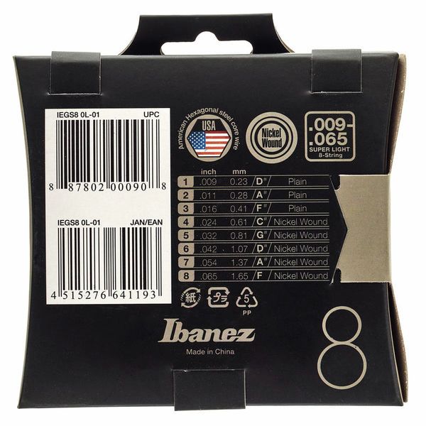 Ibanez IEGS8 E-Guitar String Set 009