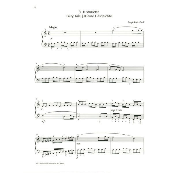 Schott Prokofjew Musique d'enfants