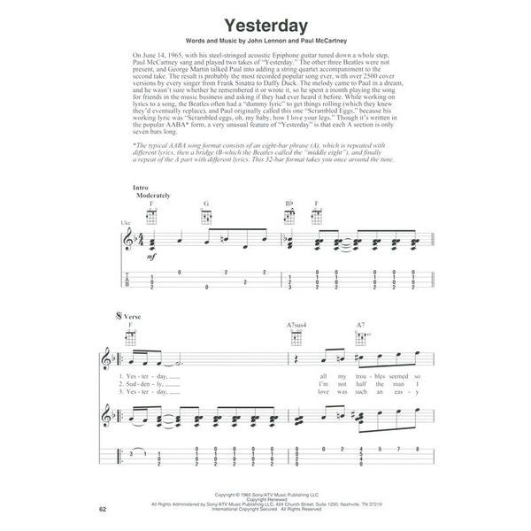 Hal Leonard Beatles Fingerstyle Ukulele