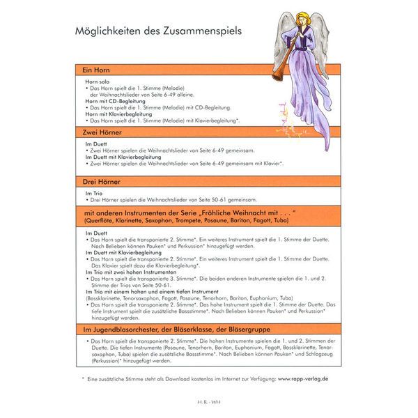 Horst Rapp Verlag Fröhliche Weihnacht Horn