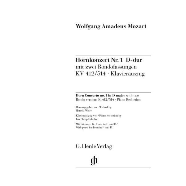 Henle Verlag Mozart Hornkonzert Nr. 1 D-Dur