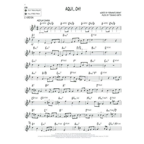 Hal Leonard Jazz Play-Along Samba