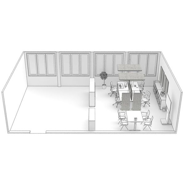 t.akustik Office Set Open Plan SGR